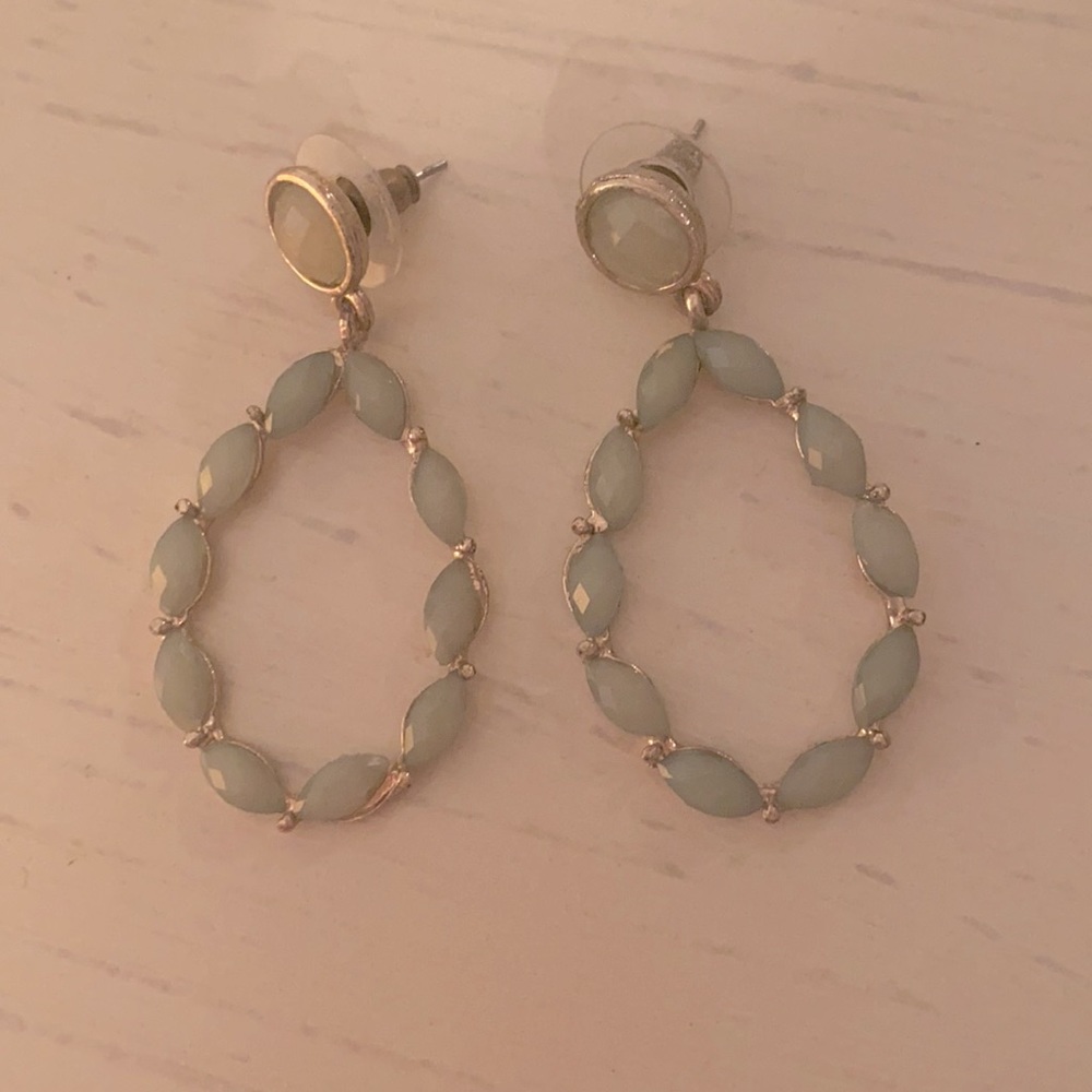 Turquoise Stone Statement Earrings